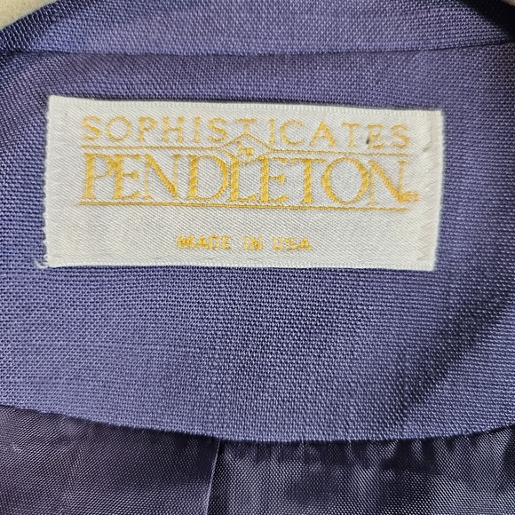 Vintage Sophisticates By Pendleton Blazer Women's 12 Periwinkle Purple - Picture 4 of 9